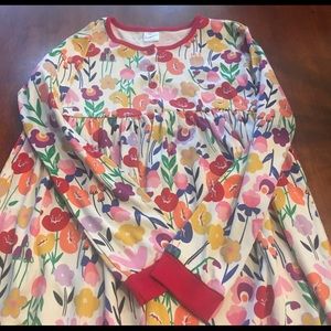 EUC Hanna Andersson White & Red Floral Dress.